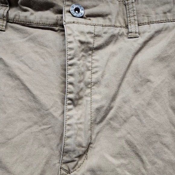 Free Planet Mens Shorts Size 38 Brown Cotton Blend Stretch Casual Inseam Fit - Picture 11 of 12